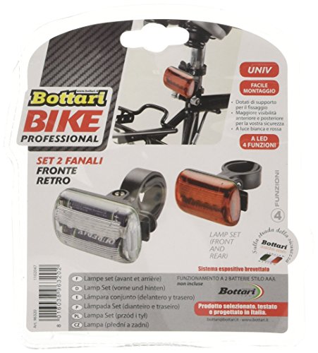 Bottari Lampe Bike Beleuchtung für Fahrrad mit 5 LEDs und 4 Funktionen, Rot - 2