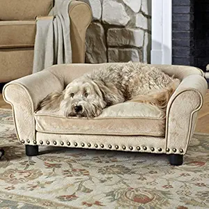 Enchanted Home Pet Dreamcatcher Dog Sofa, 33.5 by 21 by 12.5-Inch, Caramel, Medium (26-50 lbs), (CO1990-13-CARM)