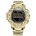 Produktbild QRMH Sport Watch Digital Display mit Edelstahl-Strap mit Gold Watch Wasserdichte Kalenderwoche Anzeigefunktion