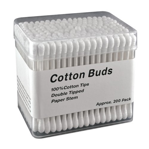 200 x Cotton Buds Paper Stem Make Up Ears Applicator Swabs Sticks Double Ended Tips