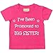 I've Been Promoted to Big Sister Pink Tshirt Baby Toddler Girls Kids Available in Sizes 0-6 Months to 3-4 Years New Baby Sister Gift