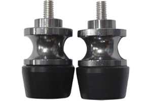 LongGreat CNC Aluminium Ständeraufnahme Bobbins 2 stücke 6mm Motorrad Schwinge Sliders Spulen Schwinge Ständer Schraube Für Aprilia RS660 RSV4 Tuono660 SR50 SX125 RS125 Tuono v4 RS4 125 (Grau)