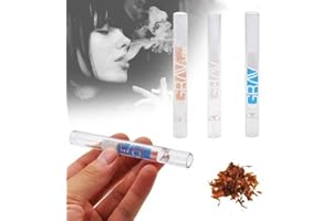 PYWEE Compact 10 cm Funnel-shaped Steamroller Pipe Mini Clear Glass Smoking Pipe Random Color