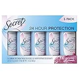 desodorantes secret opiniones Secret Invisible Solid Deodorant, Powder Fresh (2.6 oz., 5 pk.)