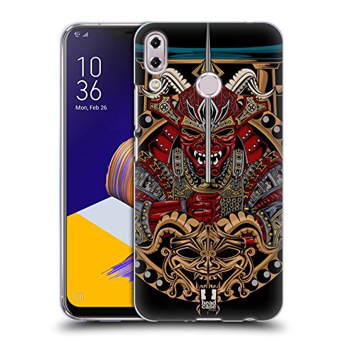 Head Case Designs Shogun Japanese Devil Mask Soft Gel Case for Asus Zenfone 5z ZS620KL / 5 ZE620KL