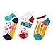 Produktbild Damen Sneaker Socken | (3 Paar) | Kurze Bunte Flamingo Motive | Mehrfarbig | (Größe 35-40)