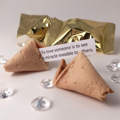 Unique Wedding Favours - Wedding Day Wedding Fortune Cookies Wedding Favours - Box of 100 - Gold Foil