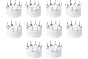 Ocobudbxw 10 pièces Prise 9 Broches Tube électronique Prises en céramique Support de Tube plaqué Or Accessoires Audio