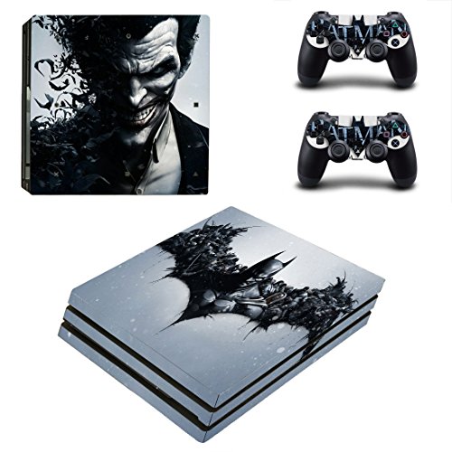 Preisvergleich Produktbild THTB Playstation 4 Pro + 2 Controller Aufkleber Schutzfolien Set - Batman / PS4 P