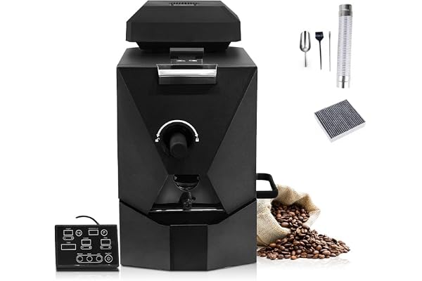 iBLENDAR Elektrisk kaffebönrost, kommersiell rostmaskin, basmodell kaffeböner, rostmaskin med rökfilter