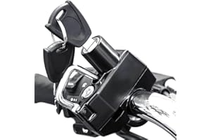 Windance Serrure de casque de moto antivol, serrure de sécurité de casque inviolable avec 2 clés, pour moto, scooter et vélo de rue
