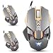 Produktbild KYD Wired Gaming Mouse, 7 Button LED Wired Gaming Maus PC Maus Computer Maus 4-Farben Hintergrundbeleuchtung Tasten für Gamer Mac Desktop Notebook (Gray)