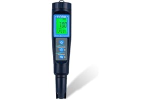 YINMIK Testeur Sel pour Piscine 2025 Électronique, Testeur pH et Salinité Mètre pour Piscine et Sel, Testeur pH Sel TDS EC Temp 5 en 1 pour Eau Piscine, Spa, Aquarium, Eau Potable, Hydroponie