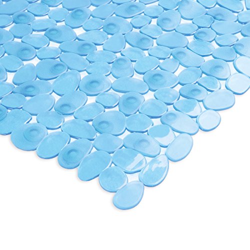 casa pura® Wanneneinlage Bubble | Bubble-Optik | blau-transparent | schadstoffgeprüft | als Badewanneneinlage und Duschmatte erhältlich | 3 Größen | quadratisch (54×54 cm) - 3