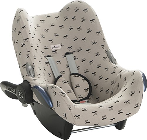Janabebe® – Baumwollbezug Mr Mustache Maxi -Cosi Cabriofix, Citi, Streety.fix, Jané Koos, Abdeckung Stubenwagen , Autositz , + Schutz Gurtzeug, - 5