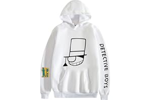 WESTTREND Unisex Detective Conan Kapuzenpullover Persönlichkeit Anime Kuroba Kaito Sweatshirt Übergroße Tasche Pullover Edogawa Conan Sweatshirt