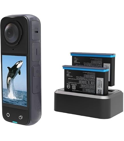CARICABATTERIE WIGENTO Hub di ricarica a 2 slot per Insta360 X4