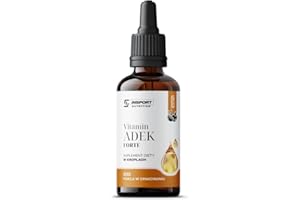 INSPORT Nutrition - Vitamine ADEK Forte - Vitamine A, Vitamine D, Vitamine E et Vitamine K - 2000 IU de vitamine D3 en 3 gouttes - Dissous dans de l'huile de coco MCT - 30 ml (300 portions)