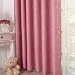 Impression Luxury Ring Top Eyelet Ready Made Sweety Home Curtains Blackout Star Type Curtain for girls with Smooth Fabric Pink