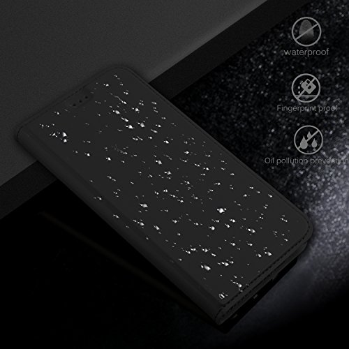 Ulefone S8 Pro Cover, KuGi Slim Flip Cover Custodia per Ulefone S8 Pro Smartphone (Flip Series - Nero)