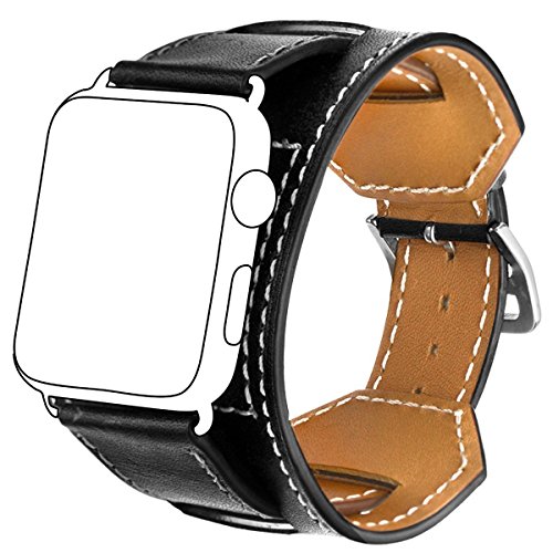 Sanday® Apple Watch Band, echtes Leder Handgelenk Band mit 38 mm & 42 mm für Apple Watch iWatch bildungsinstitut & Sport