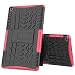 Produktbild Hengzi Für Samsung Galaxy tab a 10.1 2019 sm-t515 / t510 hybrid robuste hartgummi pc ständer case Abdeckung (Hot PInk)