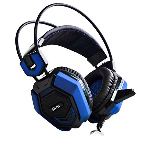 Rampage SN-R5 Stereo Gaming-Headset Gaming-Headset Mikrofon Kopfhörer PC (Blau) - 3