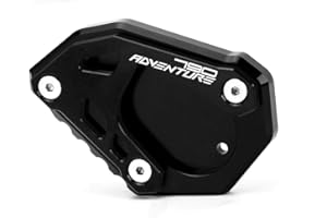 Mokiton Motorcycle Side Stand Extension Kickstand Plate Compatible With KTM 790 Adventure/R 2019-2023 | Foot Pad Support 790 ADV 790ADV 790ADVENTURE Accessories (black-2)
