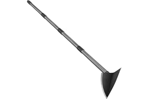 FLY HAWK Binettes de Jardin, 152cm Binettes de Outil de Jardin Hoe de Jardin Triangulaire avec Lame Tranchante pour Creuser, Désherber, Couper et Perdre de la Terre avec Poignée en Métal avec Longueur Réglable