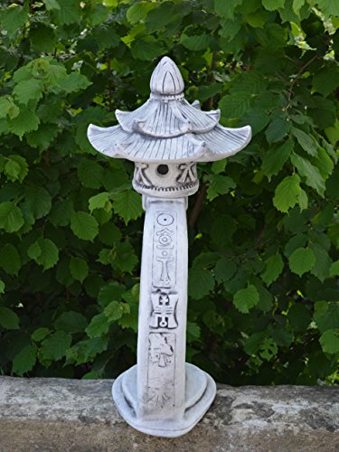 Herrliche große Steinlaterne Rankei Steinlampe aus Steinguss, frostfest - 5