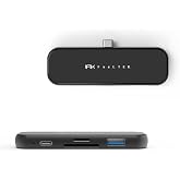 Feeltek Type-C USB-C Adapter Hub Multiplexer | 4K HDMI Converter + 3 Port USB | iPhone, iPad, MacBook, Tablet, Laptop Compatible