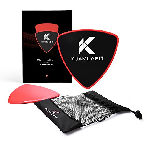 Preisvergleich Produktbild KuamuaFIT Gleitscheiben - Für Ein Effektives Ganzkörpertraining + Cardiotraining / Doppelseitig für Crossfit & Workout + kostenlose Core Slider Tasche