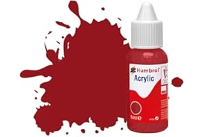 Humbrol Model Paint - DB0020 No 20 Crimson - Gloss (14ml), Acrylic Paints for Models, Plastic, Metal, Wood, Glass, Ceramics and More, Acrylic Touch Up Paint - Hobby Paint Bottle for Craft Kits