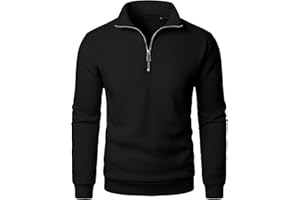 Qmfvqi Half Zip Pullover Herren Ohne Kapuze Männer für Solid Arbeitspullover Oversize Winter Sport Arbeitspullover Sweater Men