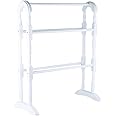 Apollo Towel Rail, Wood, White, 78cm X 63cm X 30cm