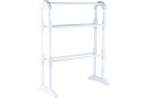 APOLLO THE HOUSEWARES BRAND Apollo Towel Rail, Wood, White