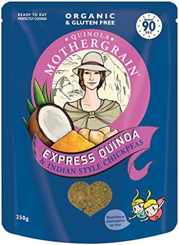 Express Quinoa &amp; Indian Style Chickpeas Pouch 250g (Pack of 6) by Quinoa Mothergrain