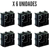 x6 PLUG ELECTRICITY WALL BOXES &bull; ELECTRIC BOXES MECHANISM PLUG AND SWITCHES &bull; UNIVERSAL &bull; 65X65X40