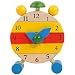 Education Toy,Fortan Hand Made Wooden Clock Toys for Kids Learn Time Clock