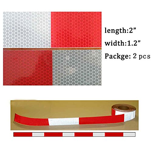 Boonor Reflektorband 2 Stück 5cm×3m Klebeband Warnklebeband Reflektorband Sicherheit Markierung Band Silber weiss - 5