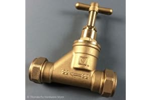 THUNDERFIX 22mm Brass Stopcock Compression CxC Stop Tap BS1010