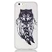 iPhone 5s Painted TPU Luminous Shell,TOCASO Creative Phone Case Silicone Gel Skin Transparent Cover,Novelty Protective Back Case for iPhone 5s,Slim Fit Bumper Shell Cases with Black Stylus and Clean Cloths for Apple iPhone 5 / iPhone 5S - Wolf Campanula