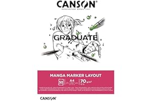 CANSON Graduate Manga Marker Layout - Bloc 50 feuilles A4-70g/m² - Extra blanc