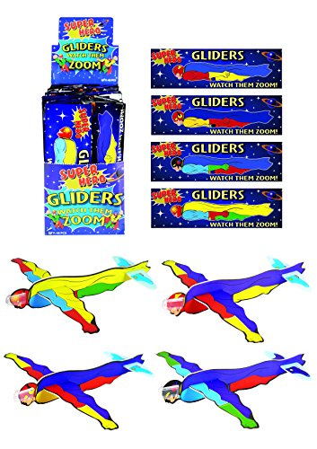 12x Hero Glider | Flieger | Flying | Mitgebsel | Jungengeburtstag | Gastgeschenk | 17 cm lang