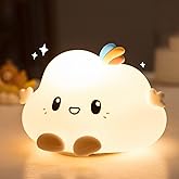 GITGRNTH Rechargeable Silicone Cloud Night Light for Kids | Color-Changing LED Changing Lamp |Adorable Room Decor & Gift for 