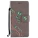 Produktbild Nancen Tasche Hülle für,Sony Xperia XZ Hülle,Sony Xperia XZ (5,2 Zoll) Leder Wallet Tasche Brieftasche Schutzhülle, Nancen Prägung Schmetterling Muster PU Leder Handytasche im Bookstyle Stand Funktion Kartenfächer Magnet Etui Schale