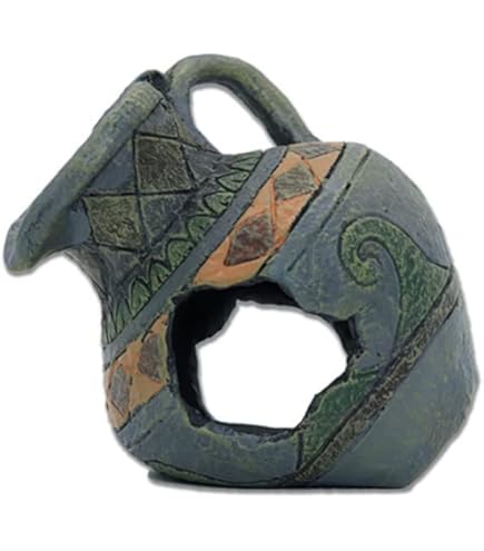 Anfora Con Foro Wave A8011750 - Decorazione Per Acquario, Resina Atossica - Foto 7