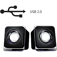 Terabyte Mini USB2.0 Speaker Compatible with PC, Laptop and Tablet (Black)