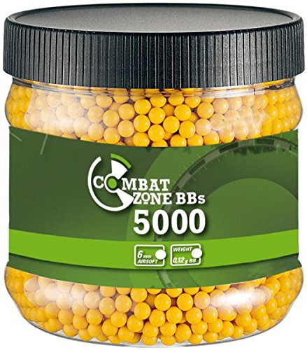 Umarex Combat Zone BBs 5000 - Pallini per Softair da 6 mm/0,12 g colore giallo + adesivo G8DS®