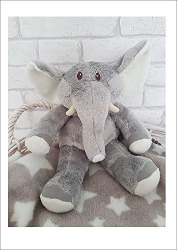 Personalised Blankie Ellie baby blanket &amp; elephant soft toy comforter in one. New Baby/Baby Shower Gift